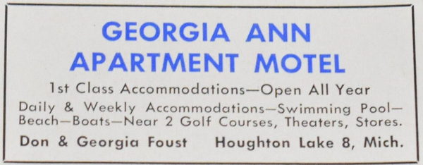 Georgia Ann Apt Motel - Print Ad